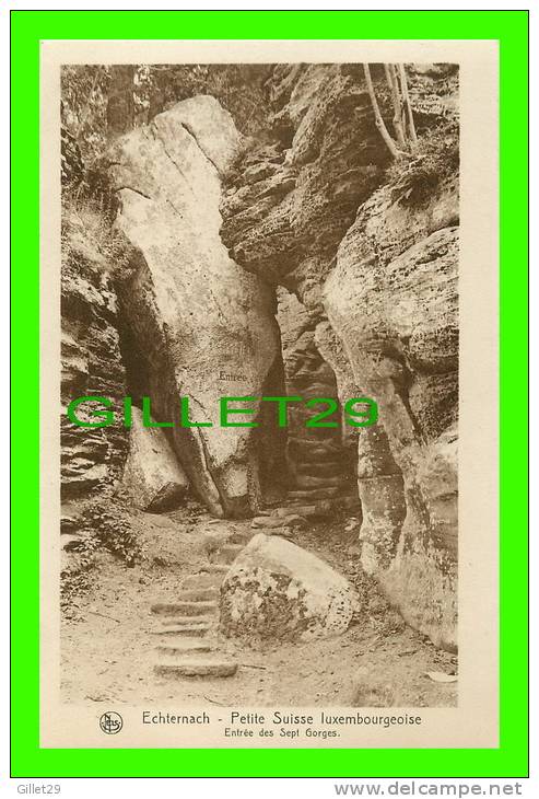 ECHTERNACH, LUXEMBOURG - ENTRÉE DES SEPT GORGES - SÉRIE 9, No 39 - E. A. SCHAACK - NELS - PETITE SUISSE - - Echternach