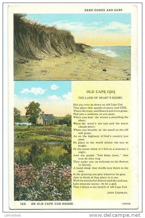 USA, The Peace Of Cape Cod, 1928 Used Postcard [11510] - Cape Cod