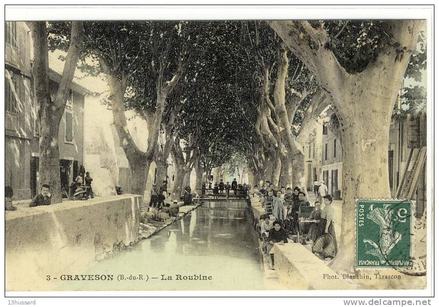 Carte Postale Ancienne Graveson - La Roubine - Métiers, Laveuses, Lavandières - Autres & Non Classés