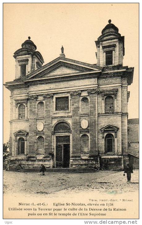 CPA - 47 - NERAC - Eglise Saint-Nicolas, élevée En 1758  - 276 - Nerac