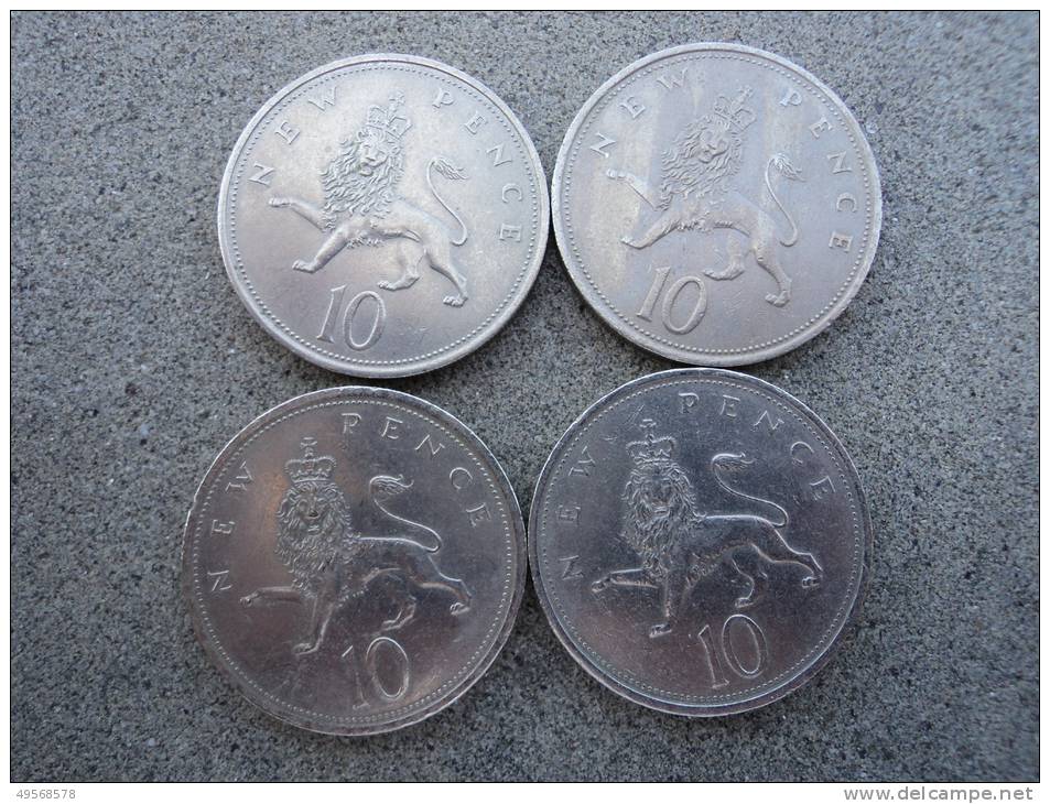 GRAN BRETAGNA - LOTTO MONETE VARI ANNI 1968,1970 E 1975 - C. 1/2 Penny
