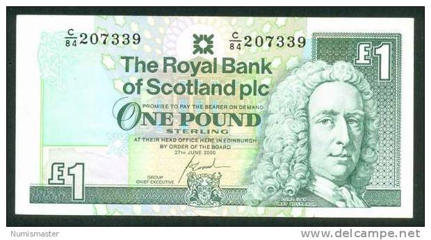 SCOTLAND , 1 POUND 17.6.2000. P-351e - 1 Pound