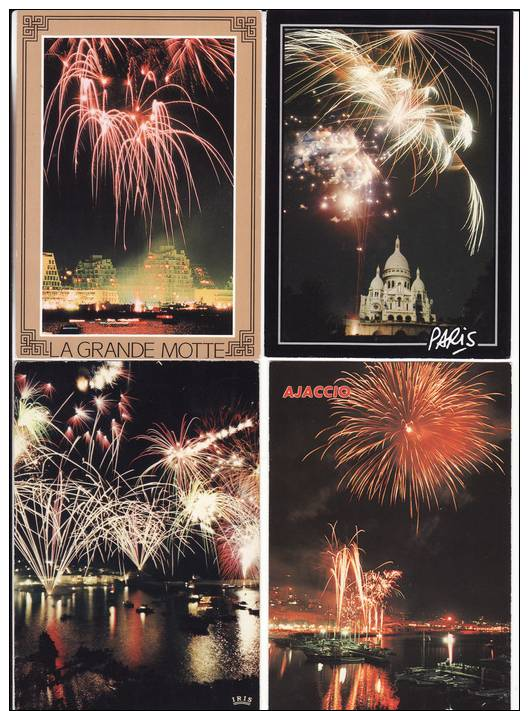 LOT  De  63  CPSM,  CPM  Représentant  Des  FEUX  D' ARTIFICES    //  TBE - 5 - 99 Cartes