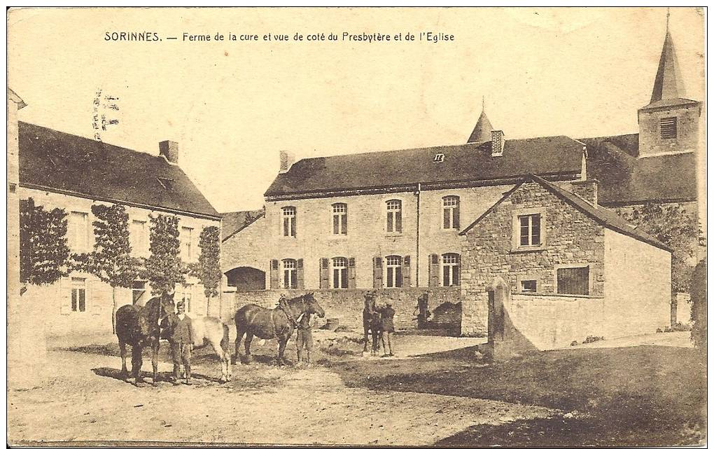 SORINNES - Dinant - Ferme De La Cure Et Vue De Coté Du Presbytère St De L'Eglise - Dinant