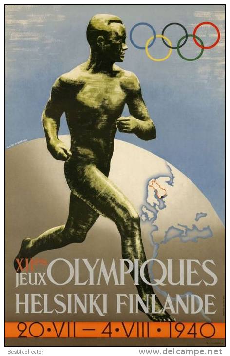 @@@ MAGNET - XIIe Jeux Olympiques Helsinki Finlande 1940 - Reclame