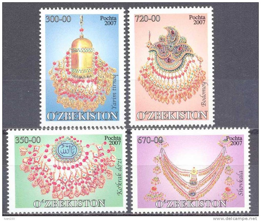 2007.Uzbekistan,  Women Adornments, 4v, Mint/** - Usbekistan