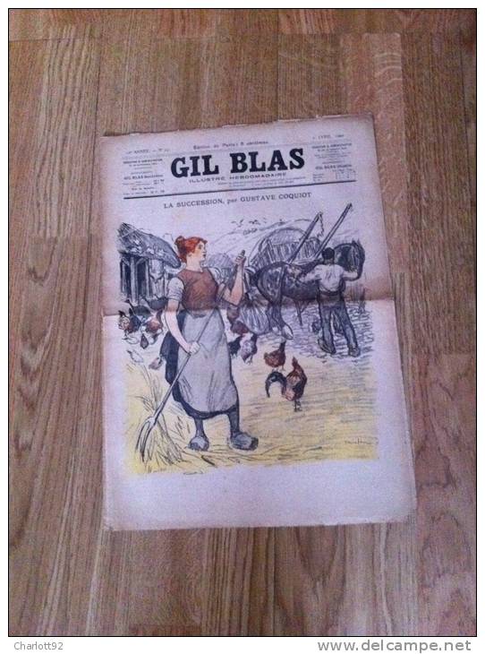 GIL BLAS ORIGINAL LA SUCCESSION PAR GUSTAVES COQUIOT - Riviste - Ante 1900