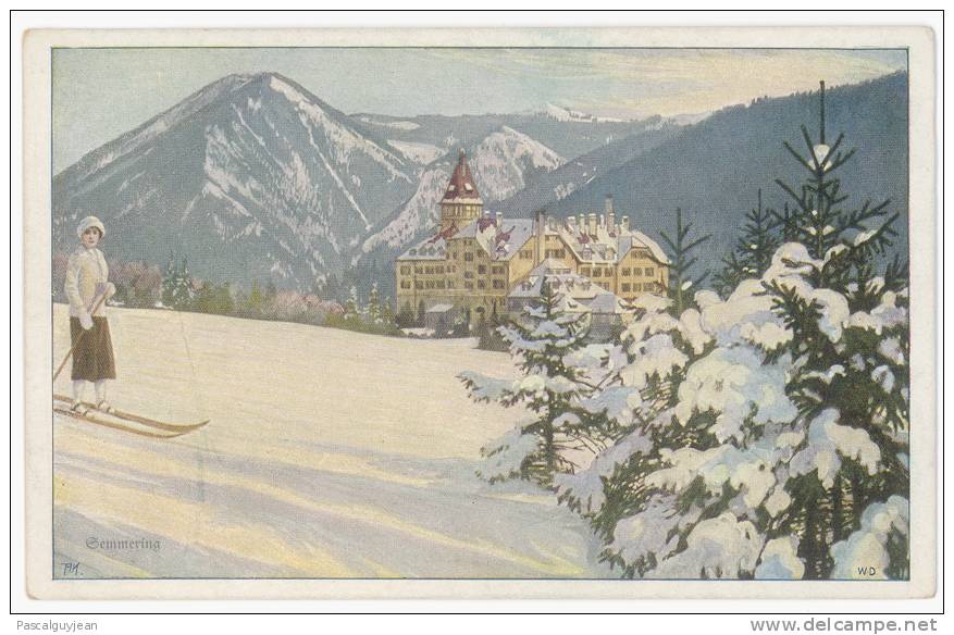 CPA SEMMERING PAR ILLUSTRATEUR - SKIEUSE - Sonstige & Ohne Zuordnung