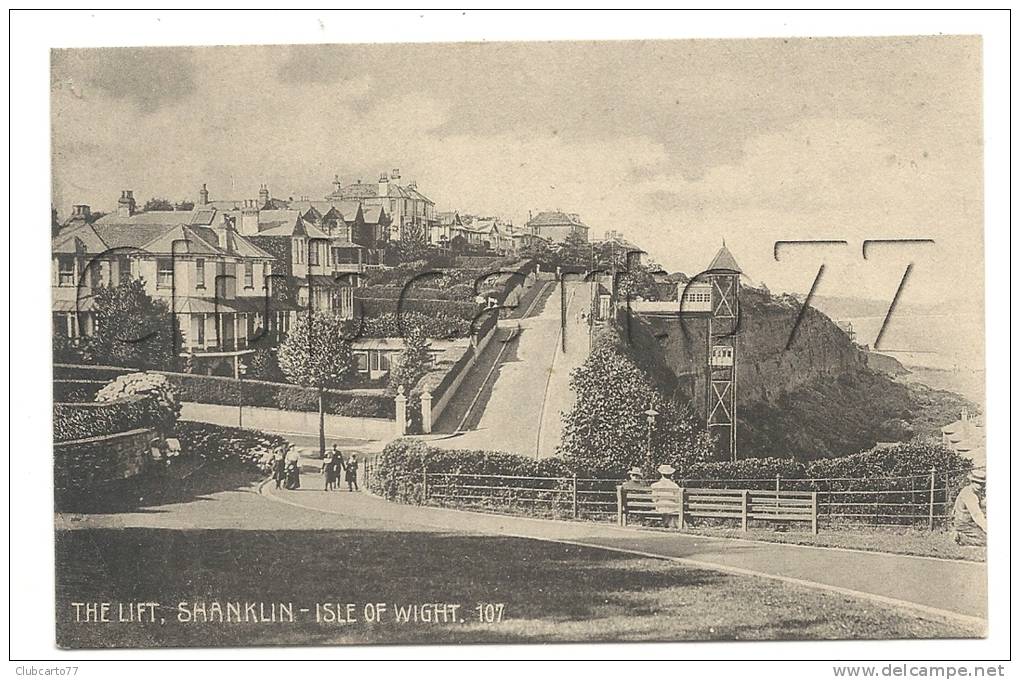 Shanklin (Royaume-Uni, Isle Of Wight) : The Lift In 1910 (lively). - Autres & Non Classés