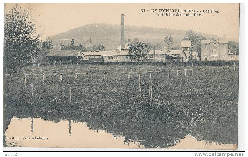 G G  980/ C P A - NEUFCHATEL EN BRAY    (76) LES PRES ET L'USINE DES LAITS PURS - Neufchâtel En Bray