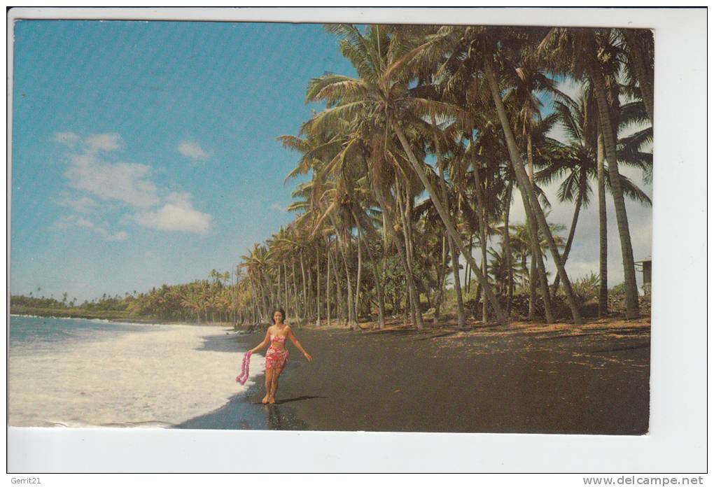 USA - HAWAII - Big Island - Kalapana - Black Sand Beach 1969 - Hawaï