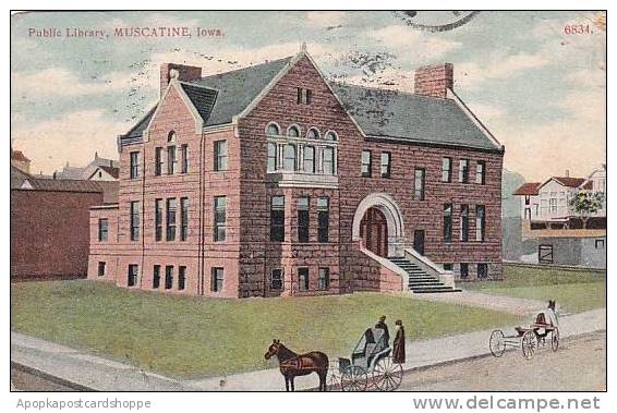 Iowa Muscatine Public Library 1912 - Autres & Non Classés