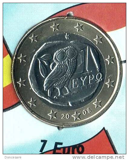 ** 1 Euro GRECE 2008 PIECE  NEUVE ** - Grèce