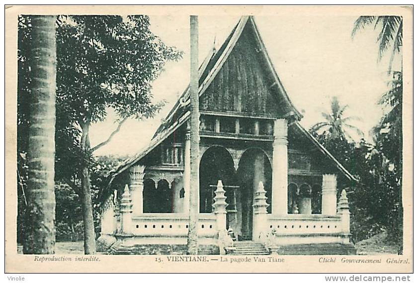 Réf : L-12-0359 :  Laos Vientiane La Pagode Van Tiane - Laos