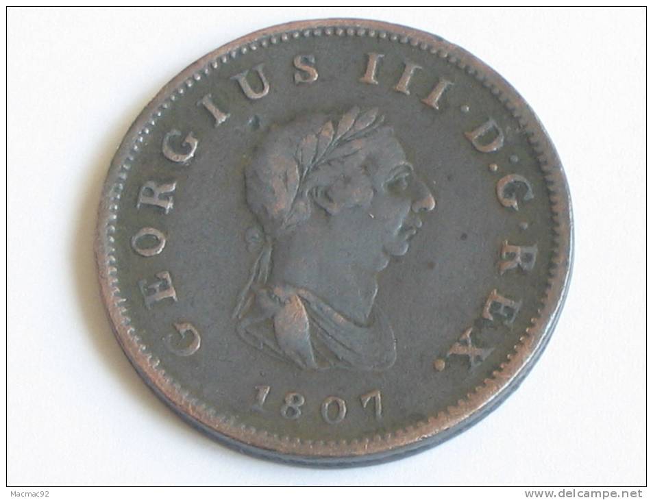 1/2 Penny 1807 Great Britain - Georgius Iii Dei Gratia. Britannia Grande-Bretagne. - D. 1 Penny