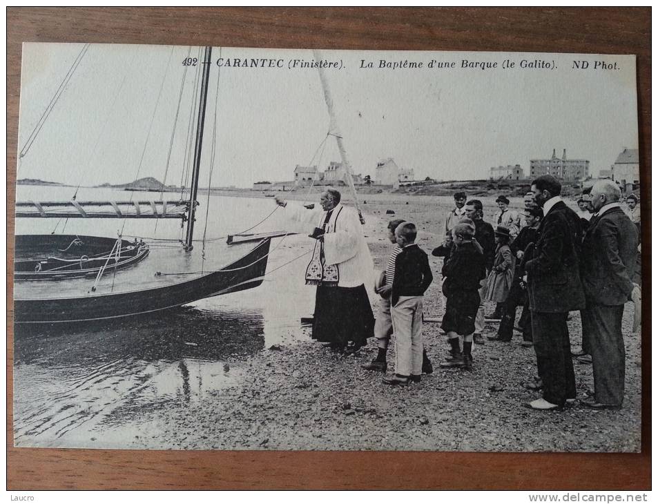 Carantec.bapteme D'une Barque De Peche - Carantec