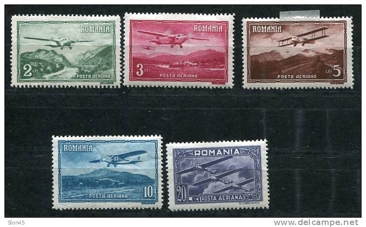 Romania 1931 Mi 419-3 Sc V 17-1 MH (*) CV 50 Euro Airmail - Neufs