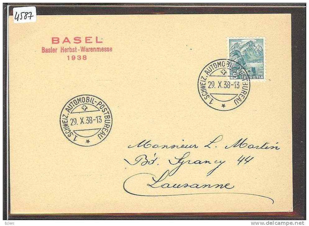 GRÖSSE 10x15  - BASEL  - SONDERSTEMPEL - BASLER HERBST WARENMESSE 1938 - TB - Basel