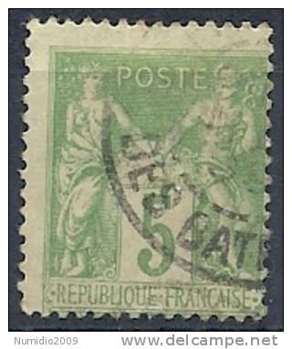 1898-900 FRANCIA USATO SAGE 5 CENT I TIPO - FR474-2 - 1876-1878 Sage (Type I)