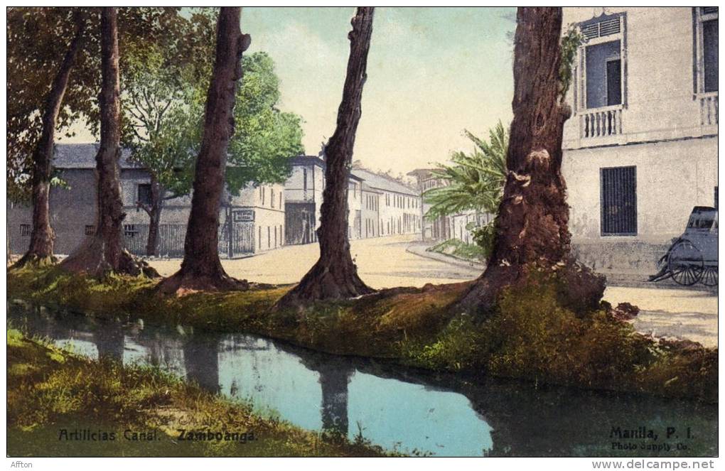 Zamboanga Artilicias Canal 1905 POstcard - Philippines