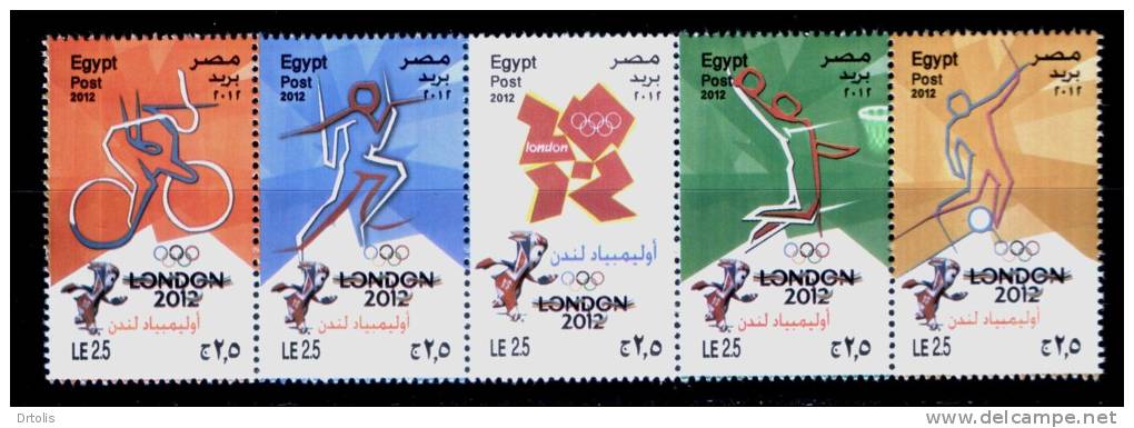 EGYPT / 2012 / OLYMPIC GAMES - LONDON 2012 / CYCLING ; FENCING ; HANDBALL & FOOTBALL / MNH / VF - Neufs