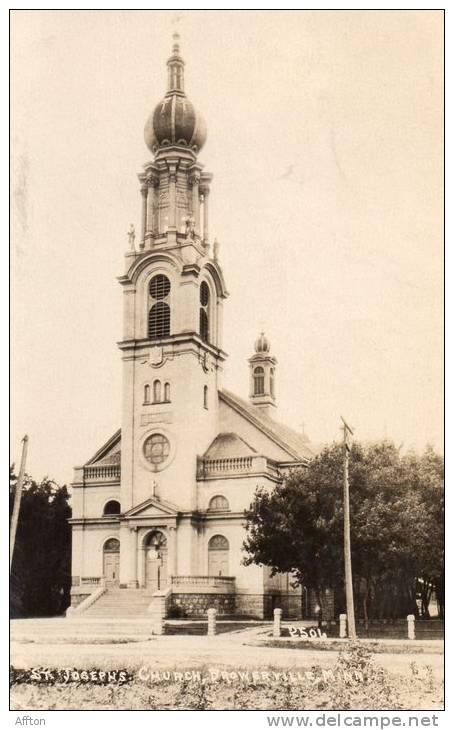 Browerville MN St Joseph Church Old Real Photo Postcard - Andere & Zonder Classificatie