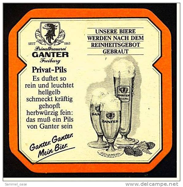 Bierdeckel  Ganter Privat-Pils Freiburg  -  Fusenhof Kirchzarten-Dietenbach - Sous-bocks