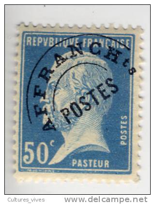 Preobliteré N° 68 50 C. Bleu. Neuf  Avec Charnière - Autres & Non Classés