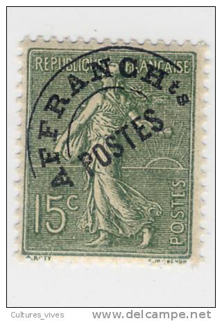 Preobliteré N° 45 15 C. Vert Olive Neuf  Avec Charnière - Autres & Non Classés