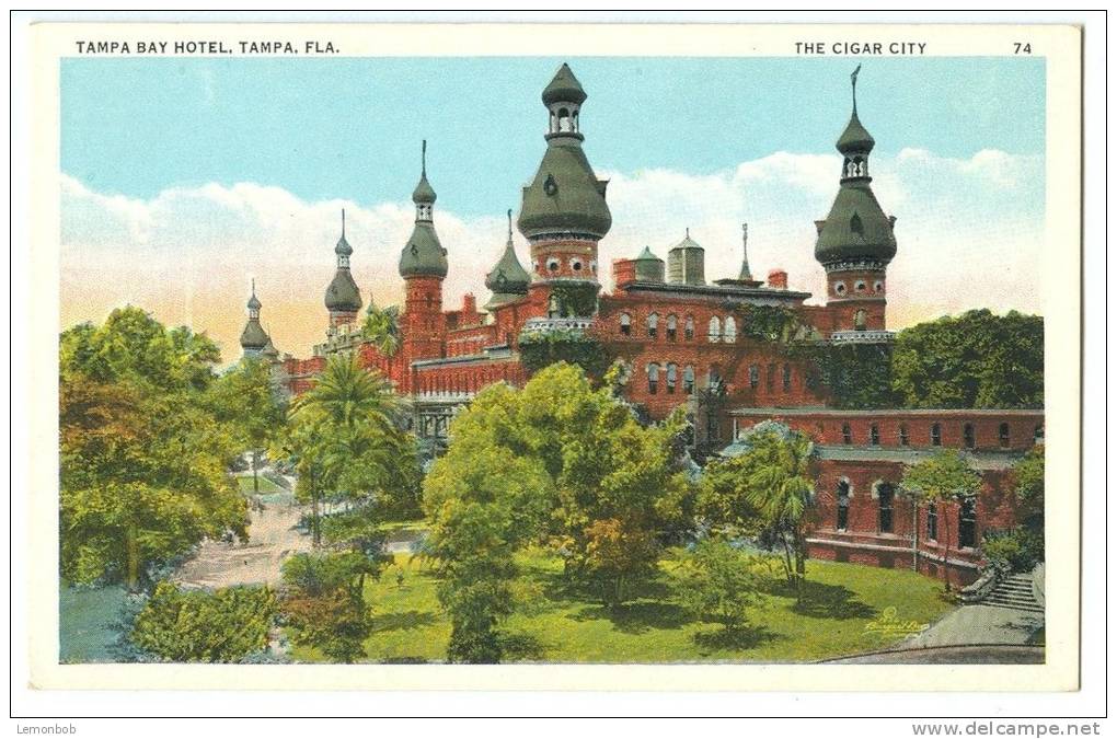 USA, Tampa Bay Hotel, Tampa Florida, The Cigar City, 1910s-1920s Unused Postcard [11545] - Tampa