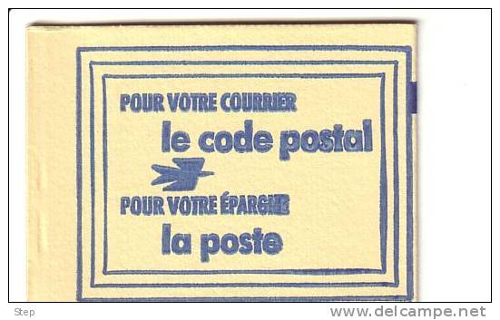 CARNET DE 8 VIGNETTES "MISE EN PLACE DU NOUVEAU CODE POSTAL" En 1972 - Blocs & Carnets