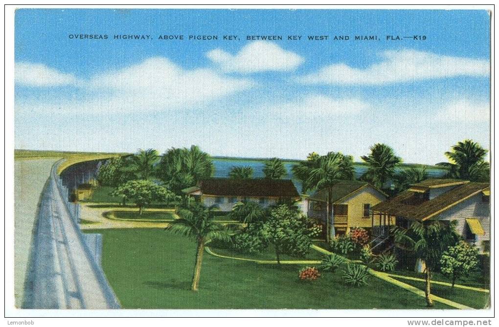USA, Overseas Highway, Above Pigeon Key, Between Key West And Miami, Florida, Unused Postcard [11550] - Miami