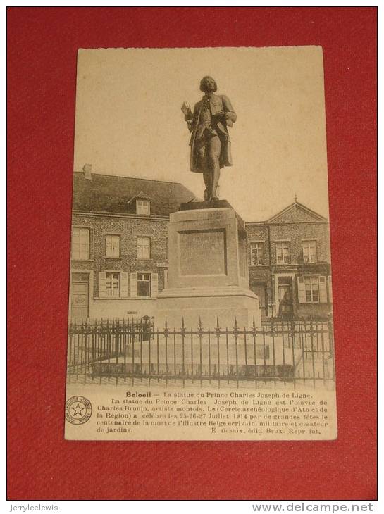 BELOEIL  -  La Statue Du Prince Charles Joseph De Ligne - Beloeil