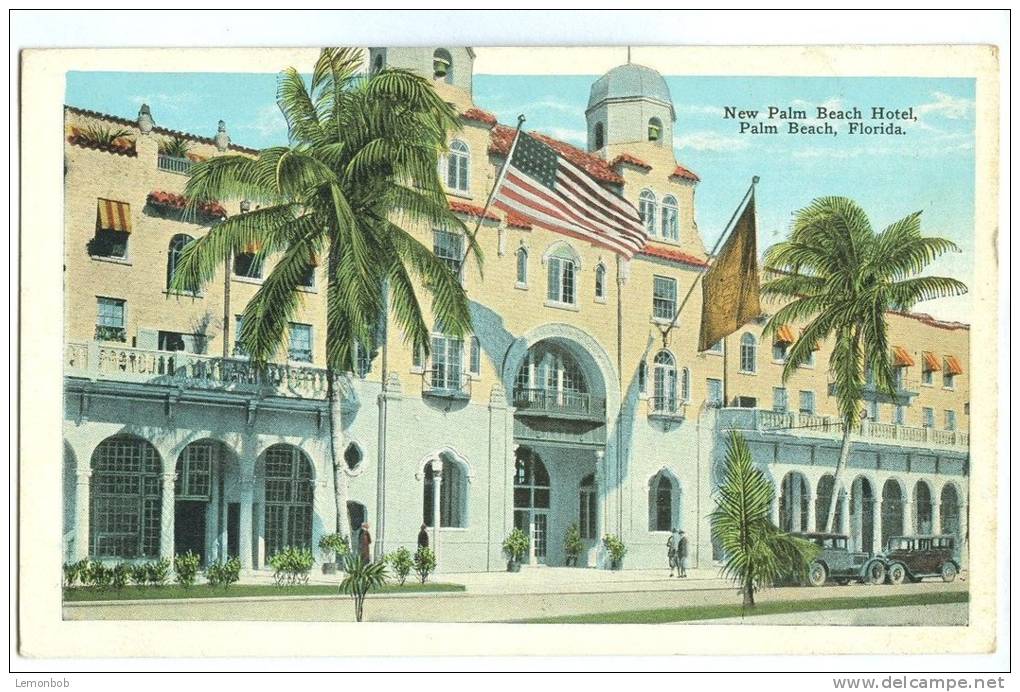 USA, New Palm Beach Hotel, Palm Beach, Florida, 1910s-1920s Unused Postcard [11564] - Palm Beach