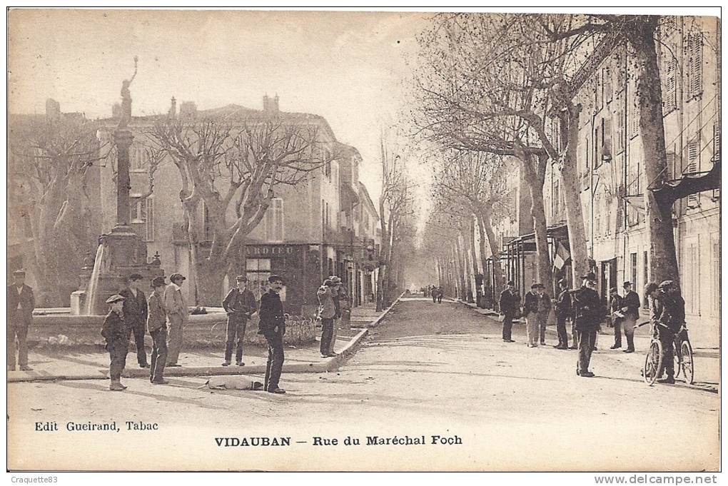 VIDAUBAN  RUE DU MARECHAL FOCH    BELLE CARTE ANIMEE!!! - Vidauban