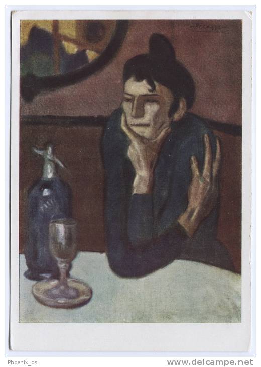 Pablo Picasso, Absinthe - Drinker, Art Postcard - Picasso