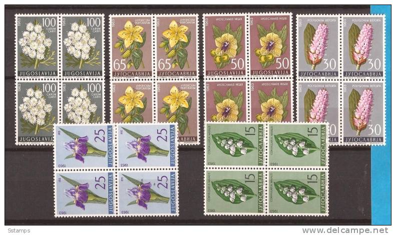 1963x -1034-39 JUGOSLAVIJA FLORA MNH - Neufs