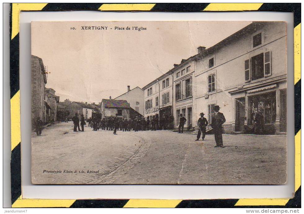 XERTIGNY. - . PLACE DE L'EGLISE. CIRCULEE EN 1916 - Xertigny