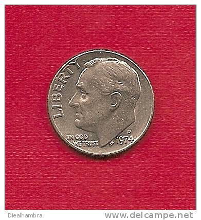 UNITED STATES ESTADOS UNIDOS 1 DIME 1974 / USED / D - 1946-...: Roosevelt