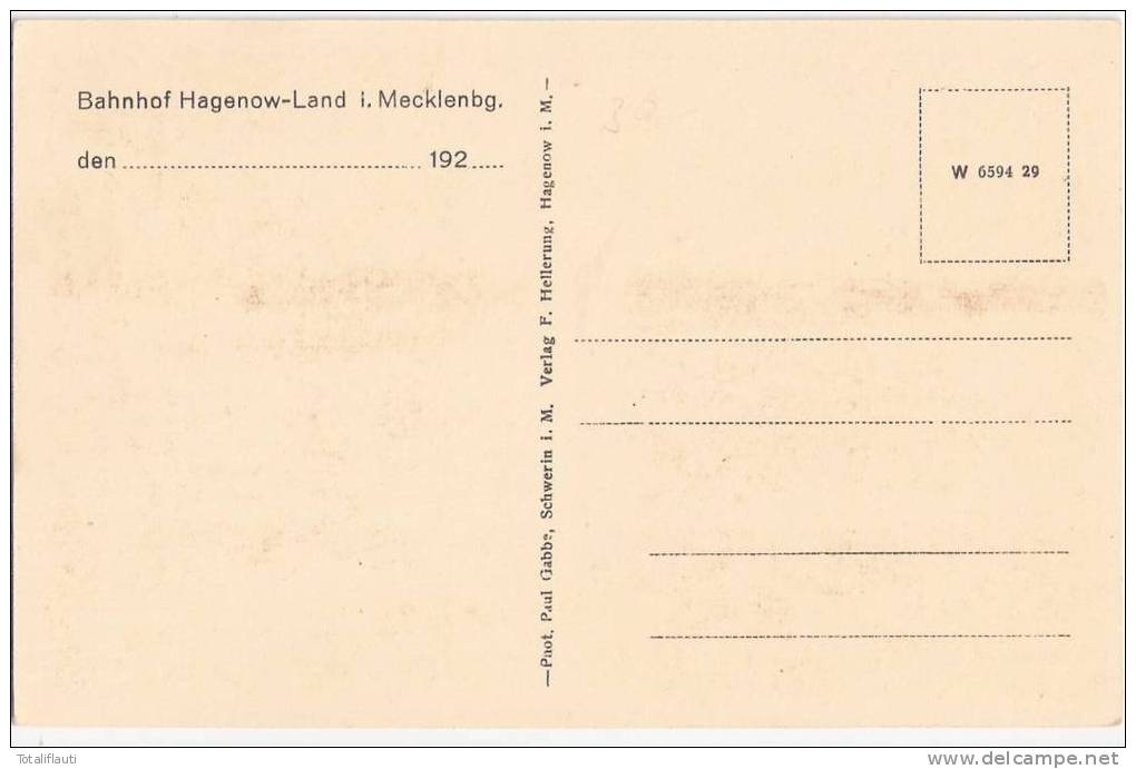 Hagenow Bahnhof 3 Bild Karte Ungelaufen TOP-Erhaltung - Hagenow