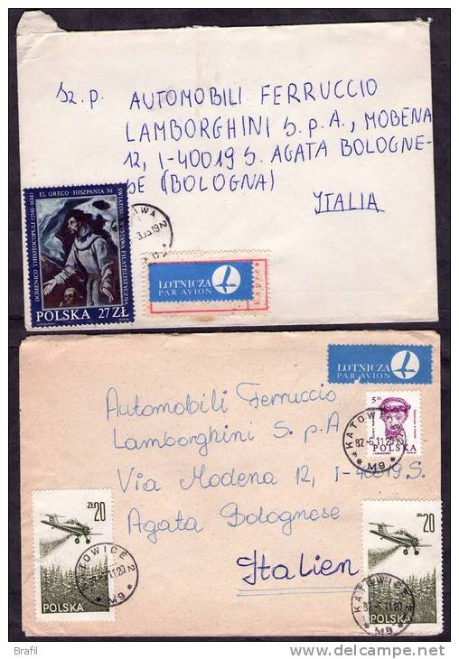 Polonia Storia Postale Lotto 10 Buste E Aerogrammi - Colecciones