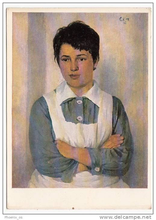 ART POSTCARD - Muller - Nurse, Schwester 1962, Edition Year 1997 - Porzellan