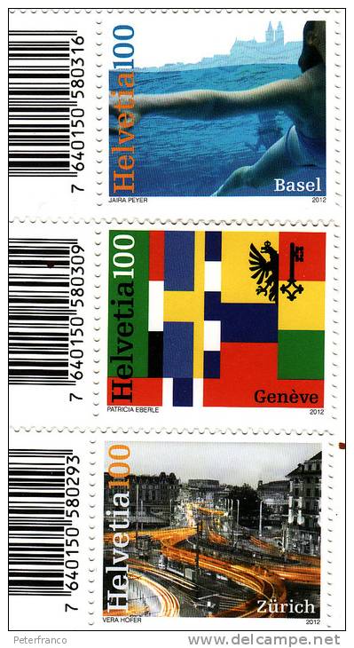 2012 Svizzera - Le Citta Svizzere - Unused Stamps