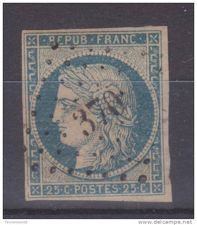 Lot N°18652   Variété/n°4, Oblit PC BERGUES(57), Ind 3, Filet OUEST, Belles Marges - 1849-1850 Ceres