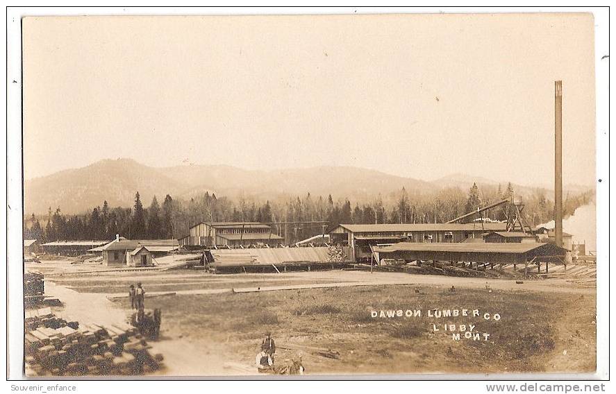 CPA Libby  Dawson Lumber Co Scierie Charpente Charpentier  Montana Etats Unis - Autres & Non Classés