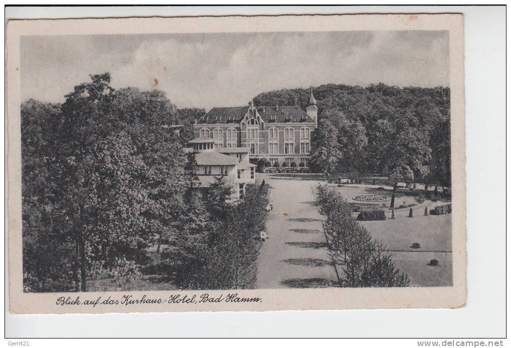 4700 HAMM, Blick Auf Das Kurhaus-Hotel Bad Hamm 1944 - Hamm