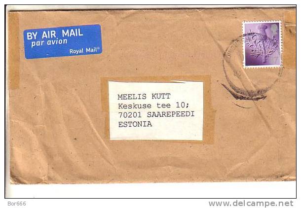 GOOD GB Postal Cover To ESTONIA 2012 - Good Stamped: Flower - Covers & Documents