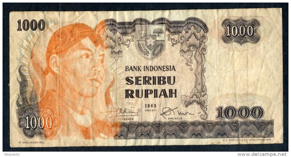 1968 Singapore 1000 Rupiah Banknote In Good Circulated Ondition - Singapore