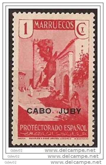 CJ67-L3513TARI.Maroc.Maro Cco.CABO JUBY  ESPAÑOL SELLOS DE MARRUECOS 1935/6  (Ed 67*) Con Charnela.MAGNIFICO. - Islam