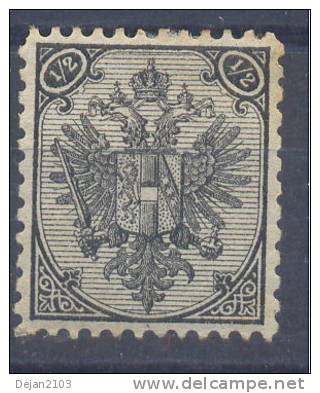 Bosnia & Hercegovina Austria Occupation 1/2  1st Board Perforation 11 1/2 & 10 1/2 1879 MH * - Ongebruikt